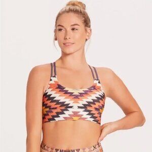 NWT Niyama Sol Diamondback Bra in Traveler Aztec Pattern, Size XS/S
